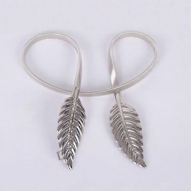 Womens Elegant Leaves Metal Belt Elastic Stretch Waistband