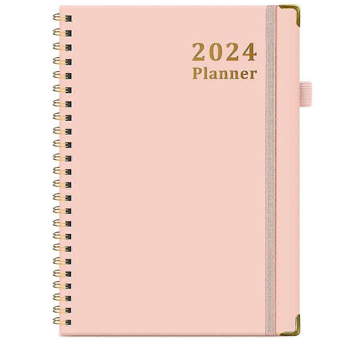 Planer 2024 – Wochen- und Monatsplaner mit Spiralbindung, Januar 2024 – Dezember 2024, A5 (6,7 x 8,6 Zoll), P