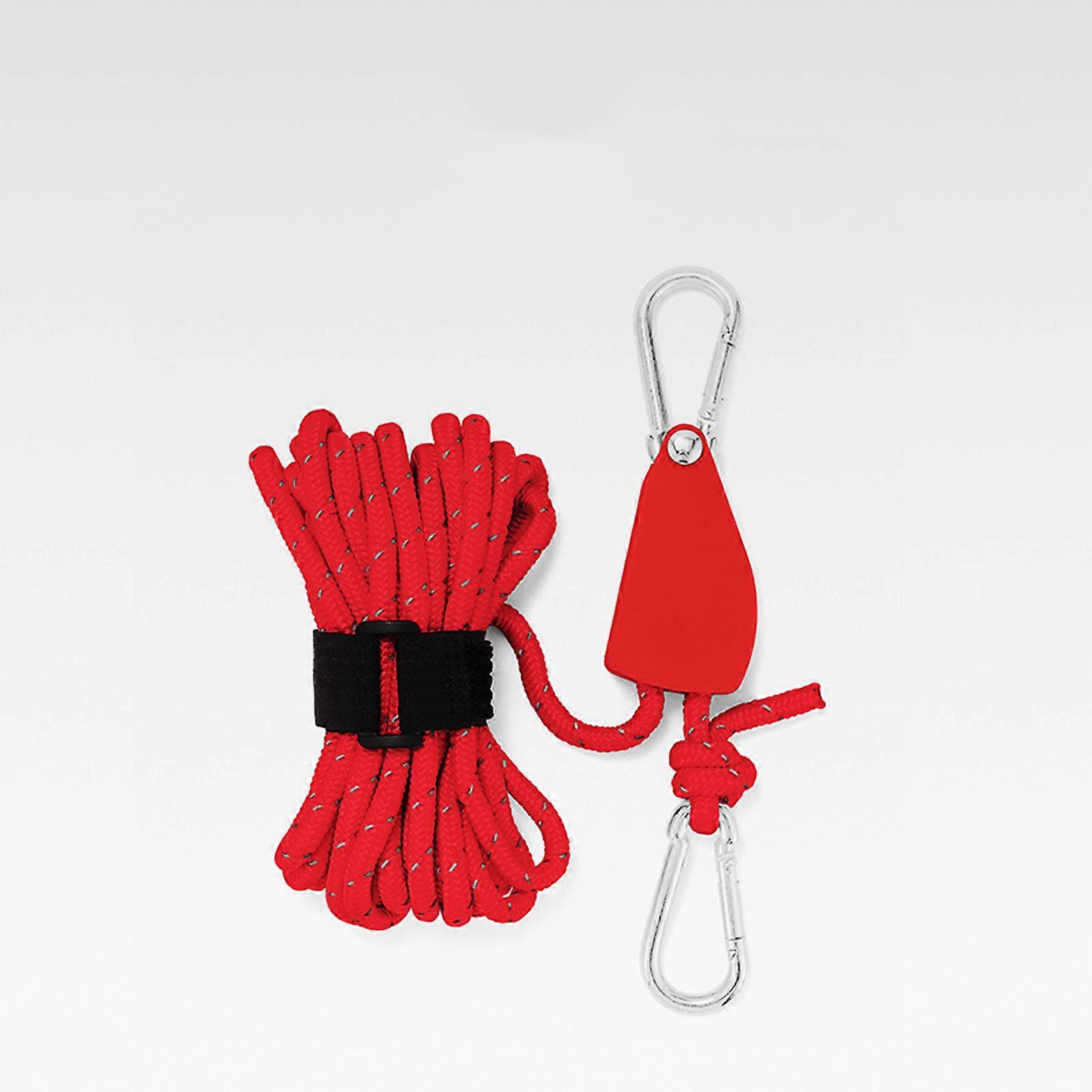 Portable Adjustable Fix Camping Rope, 4/5M Windproof Rope for Adjusting The Pulley