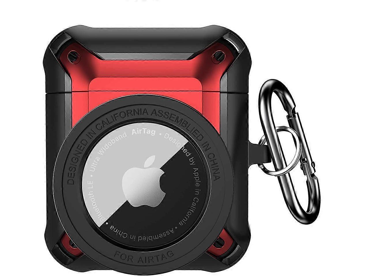 Compatible Apple Airpods Pro 2nd Generation 2022 and AirTags Case Cover, 2 in 1 Rugged Protective Case for Men Women with Keychain Shockproof Skin for