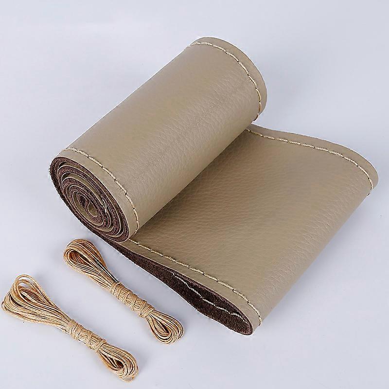 Car Steering Wheel Cover Braid Soft Texture Car Covers With Needles And Thread Artificial Leather Car Styling Covers