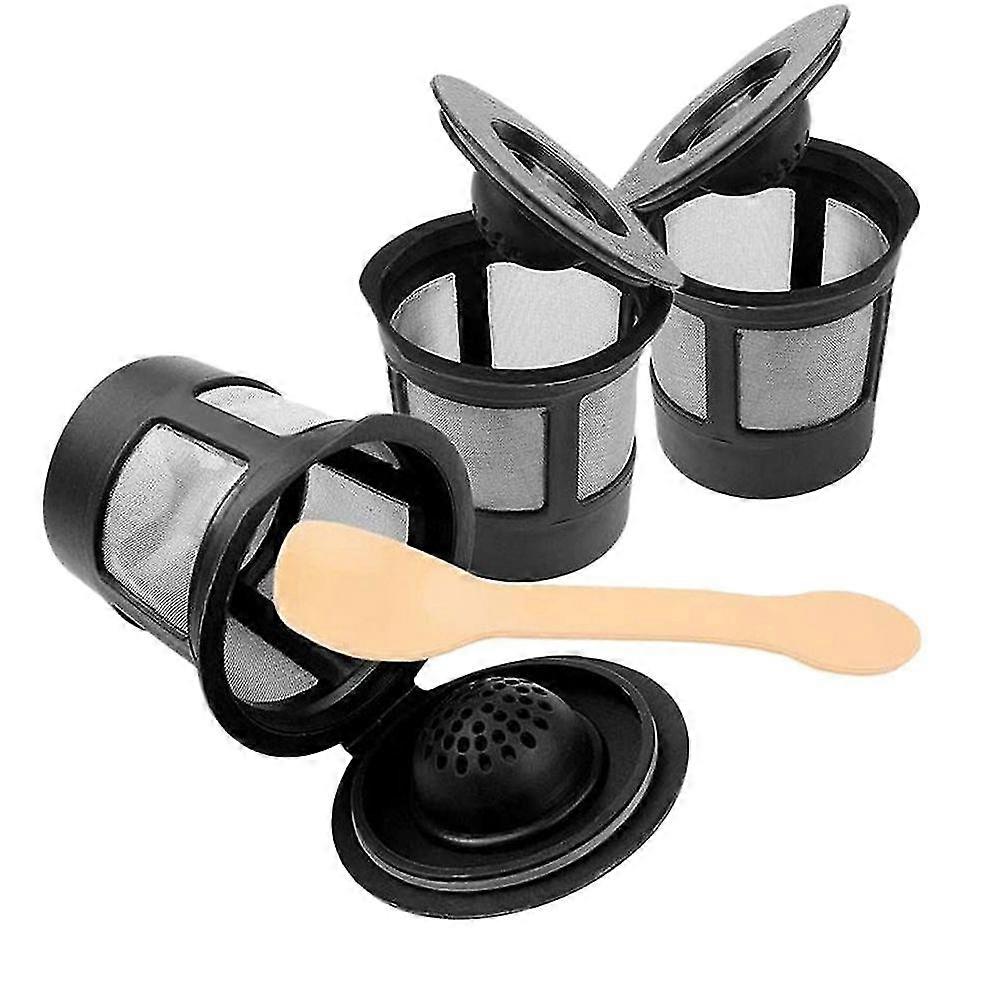 3 Pack Permanent Reusable Coffee Pod Filters With Stainless Mesh