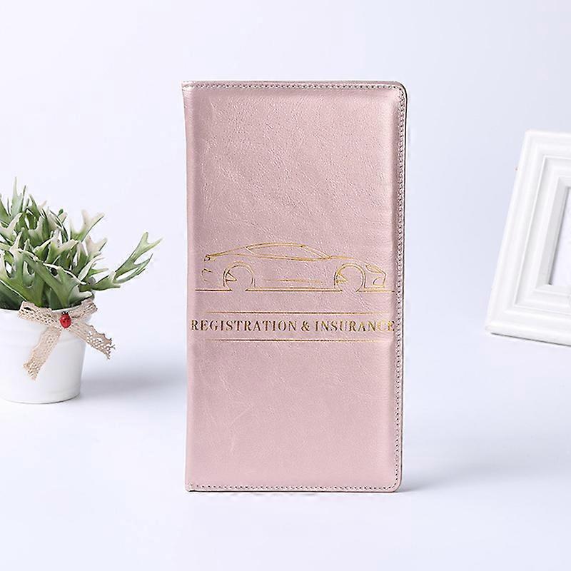 Car Insurance And Registration Holder PU Leather Auto Vehicle Card Paperwork Organizer Exquisite Craftsmanship Document