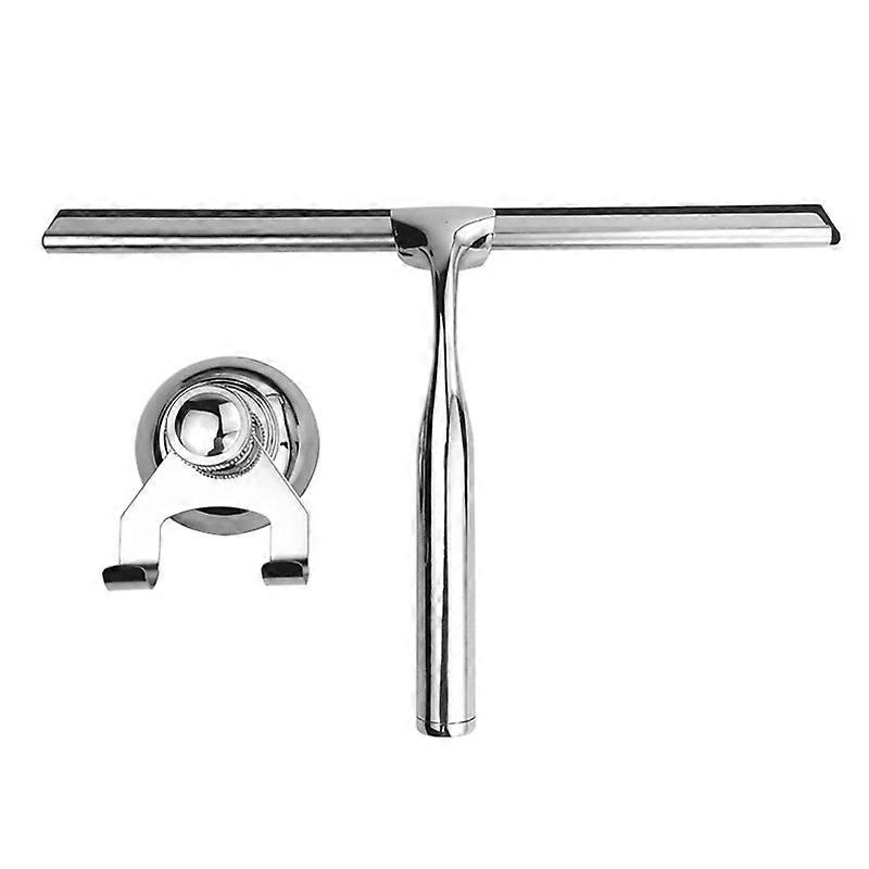 1 Piece Shower Squeegee with Wall Hook, Self Adhesive Bathroom Squeegee, No Drilling Window Squeegee, Steel.
