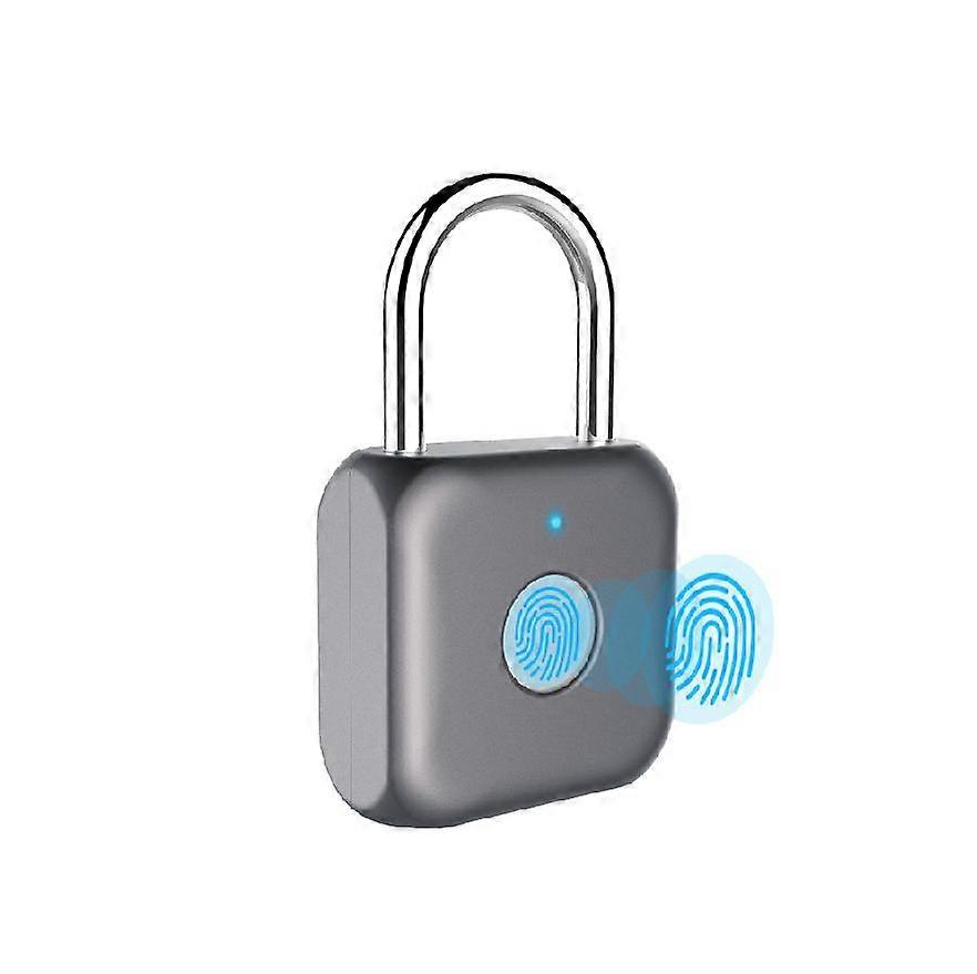 Fingerprint Padlock, Electric Locker Lock For Gym Locker, School Locker, Luggage (grey)