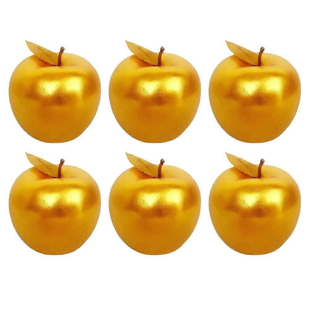 6pcs Falsche Frucht Lebensechter Apfel Simulation Apfel Künstliche Frucht Dekorationen