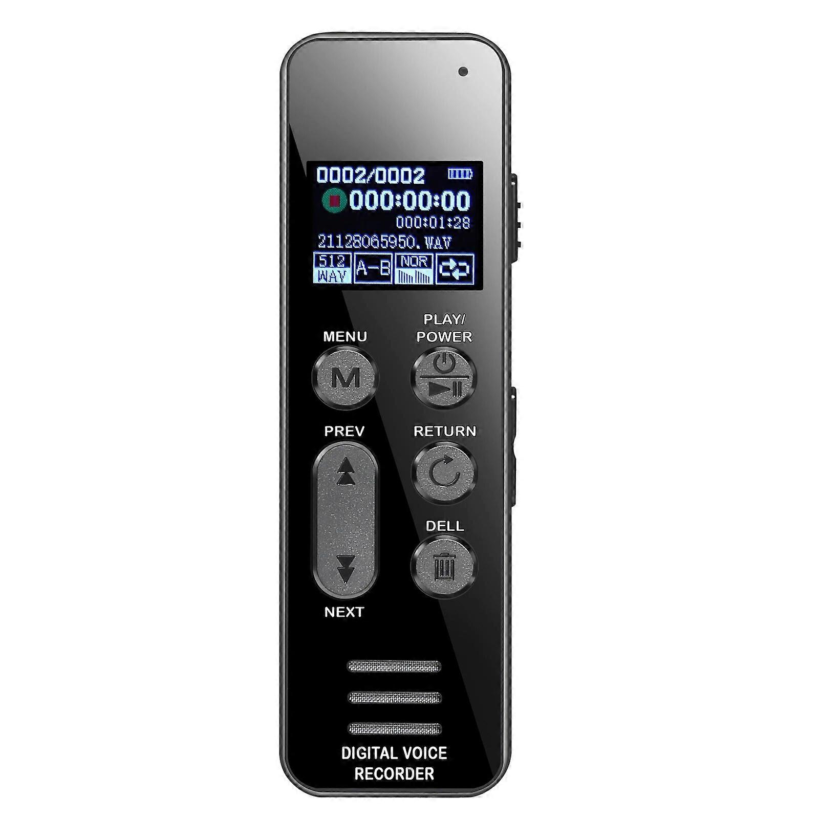 V63 Digital Voice Recorder 1050mAH Battery 111H Long Working Time Multi-language Line-in Recording Intelligent Noise Reduction