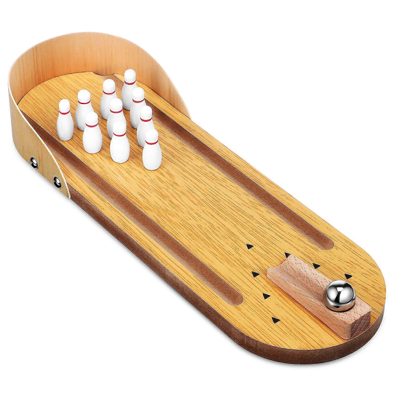 1 Set Tabletop Mini Bowling Game Set Tabletop Bowling Home Bowling Board Game For Kids Adults Indoor