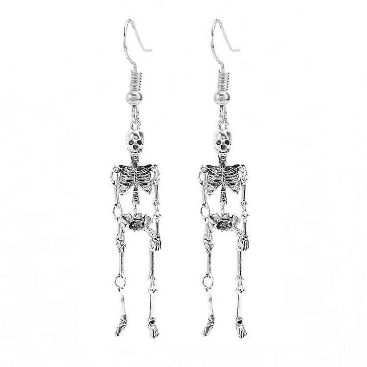 1Pair Vintage Skeleton Skull Dangle Earring