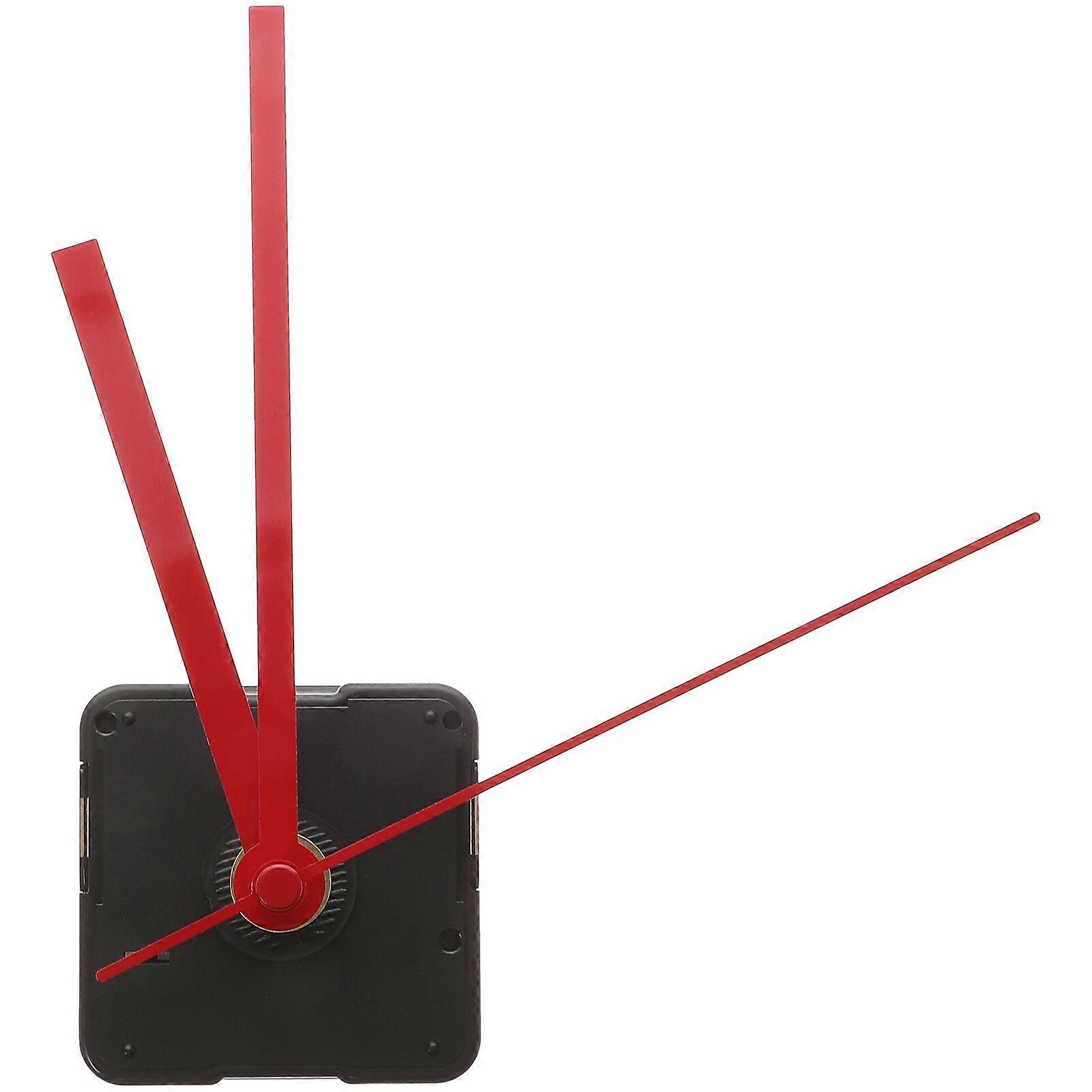 Silent Clock Movement Kits for DIY Clock Replacement (Red Straight Clock Hand)