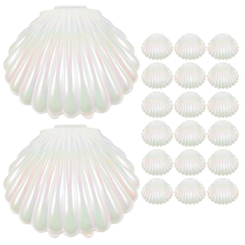 20Pcs Sea Shells Candy Boxes Seashell Party Favor Containers Jewelry Storage Holders