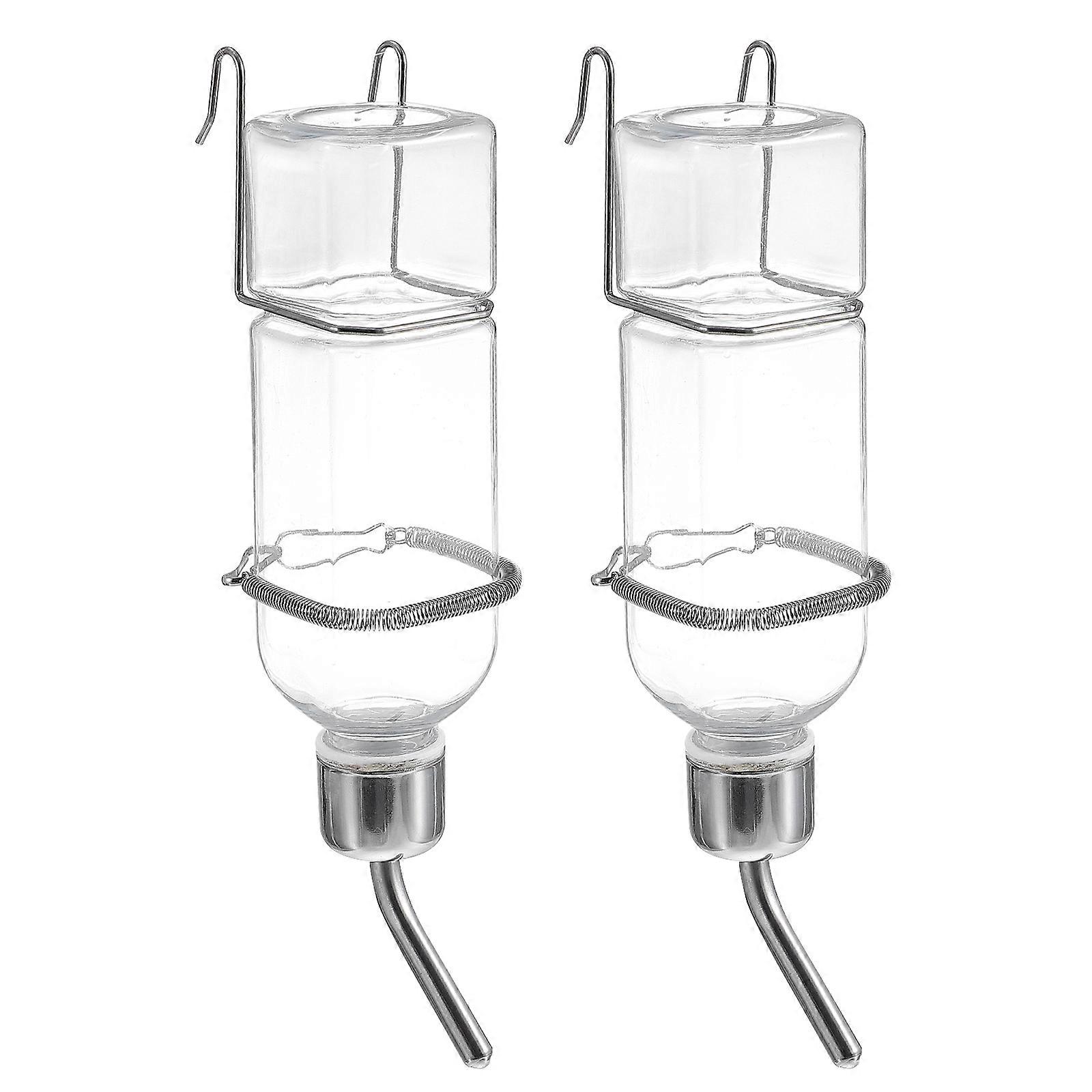 2pcs 180ml Plastic Rabbit Water Feeder Hanging Fountains Pet Drinking Bottle