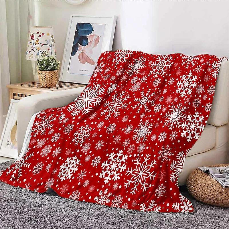Christmas snowflake soft plush blanket sofa cover blanket modern flannel blanket bedspread new year gift Design 167