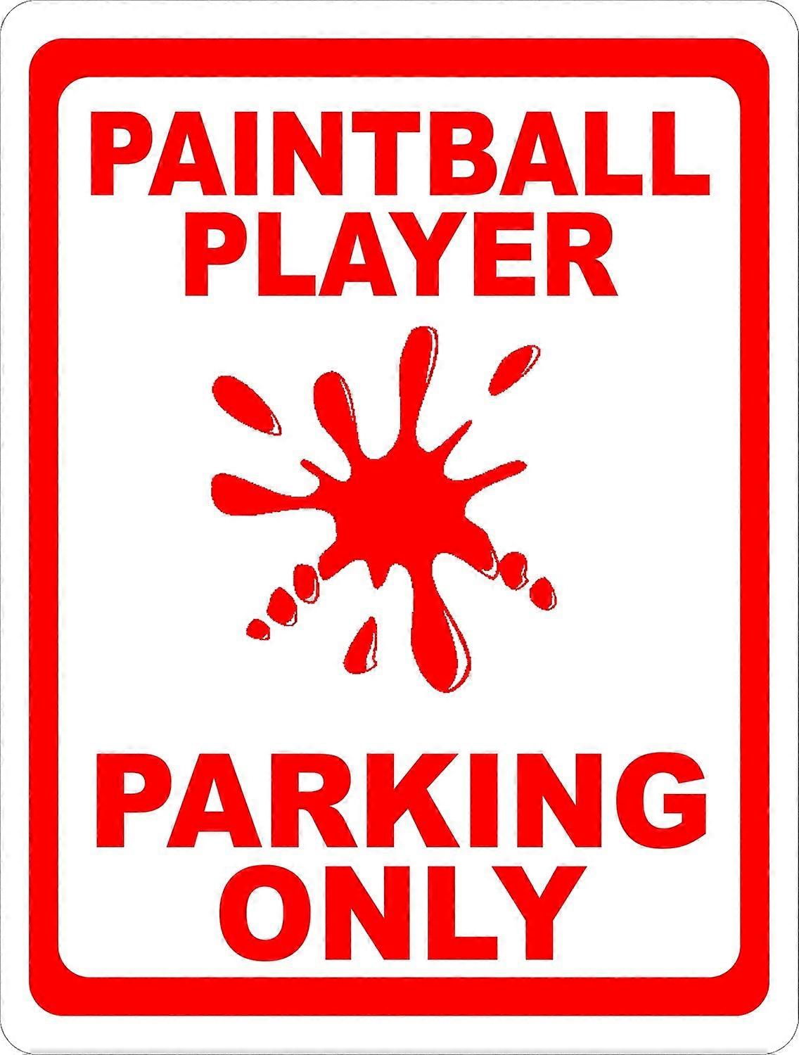 Πινακίδα στάθμευσης μόνο παίκτη Paintball. 12x18 Μέταλλο.