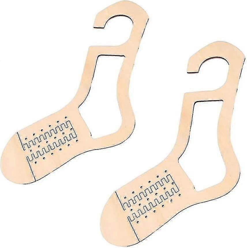 Sock Blockers Adjustable Size Sock Stretchers Knit Blockers Funny Diy Knitting Model 1pair Hollow Stylewood Color2pcs