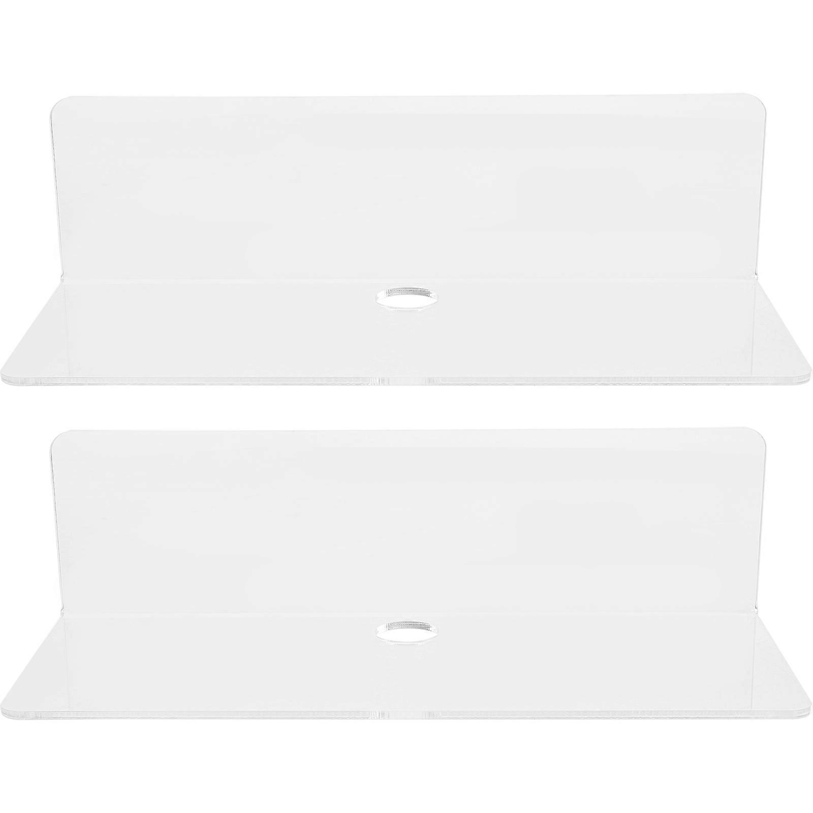 2pcs Convenient Wall Floating Storage Shelf Sundries Wall-mounted Rack  Acrylic Shelf