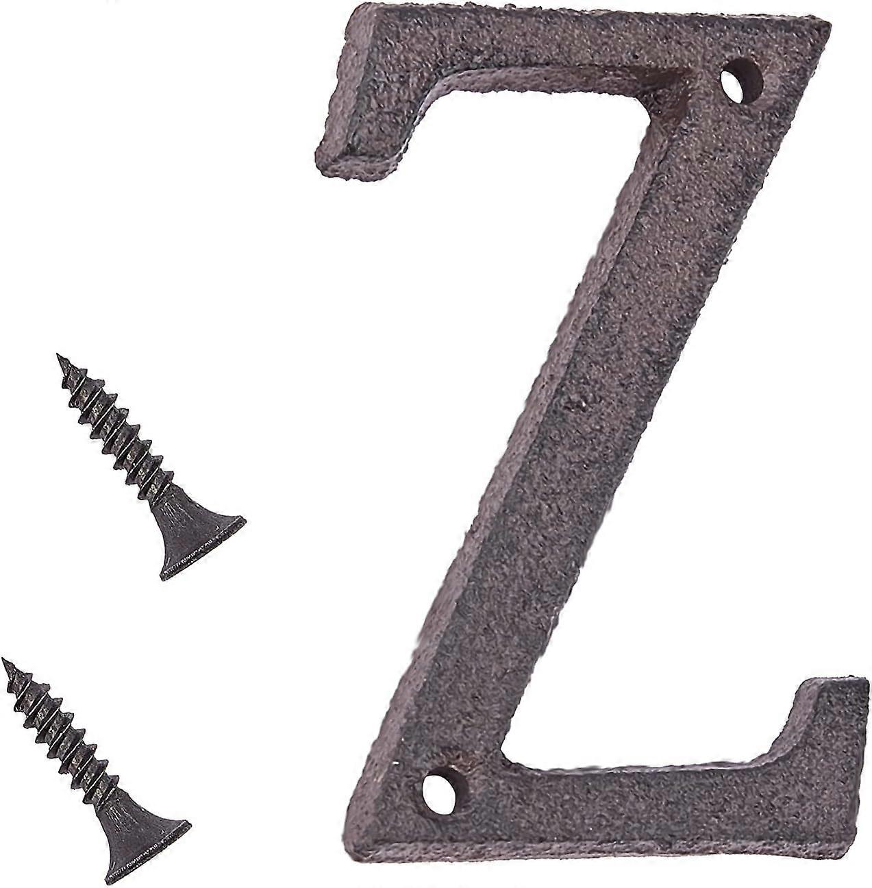 2PCS Cast Iron Door Letter 2.95 Inch Rustic Metal Home Address Letters Mailbox Numbers DIY