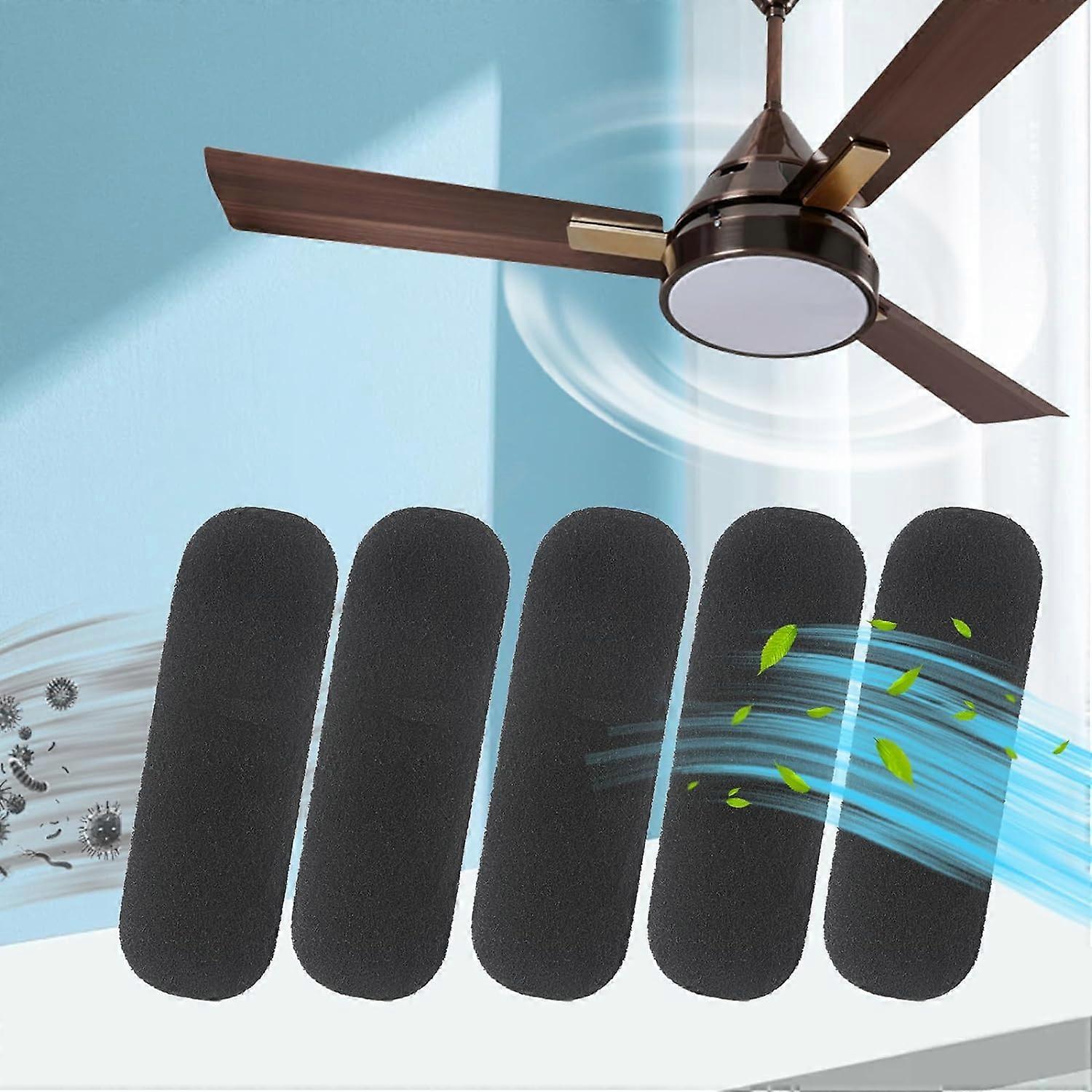 5pcs Ceiling Fan Filters, Rounded Rectangle Activated Carbon Air Filters