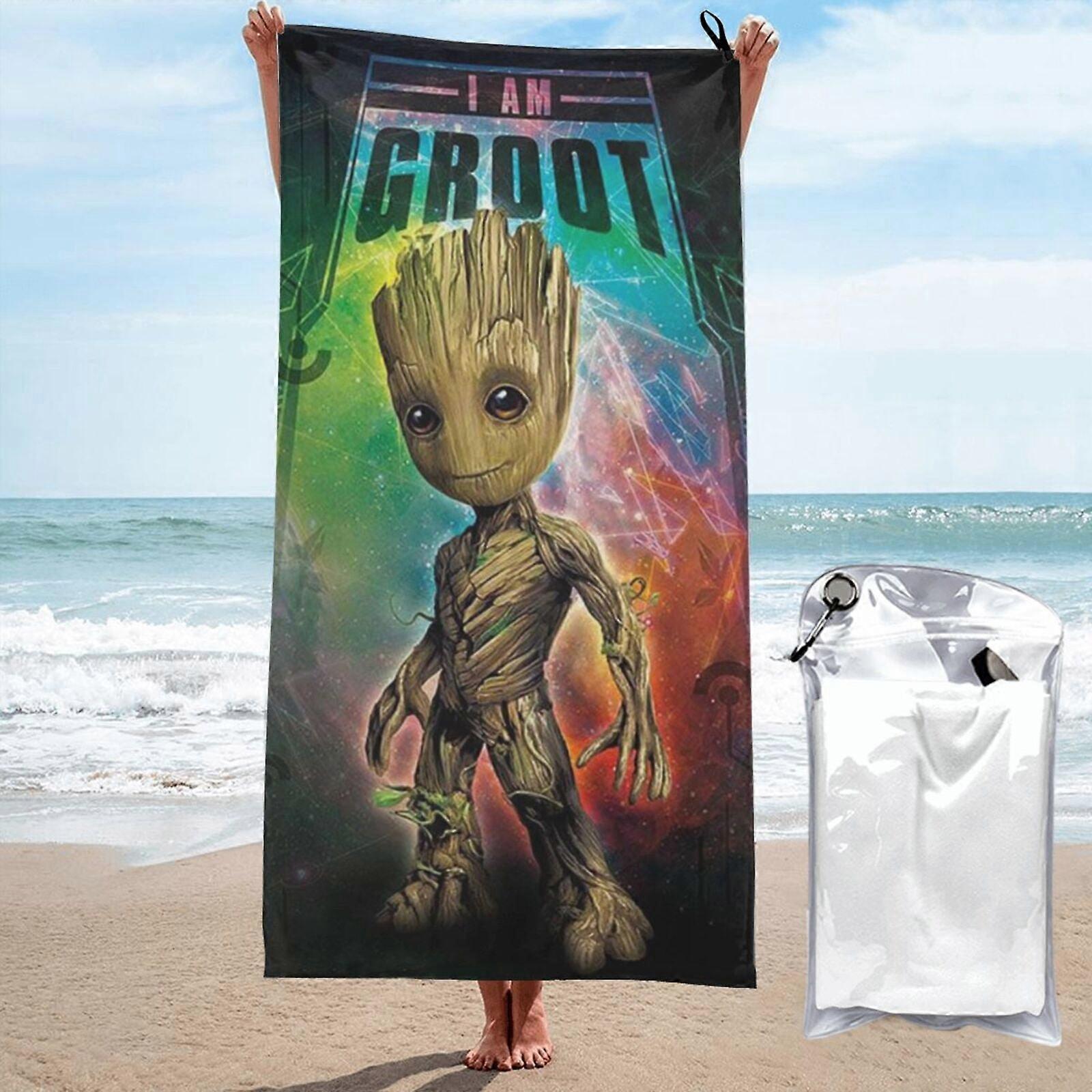 c326I Am Groot Microfiber Beach Towel  Absorbent Quick Dry Lightweight LXMT253