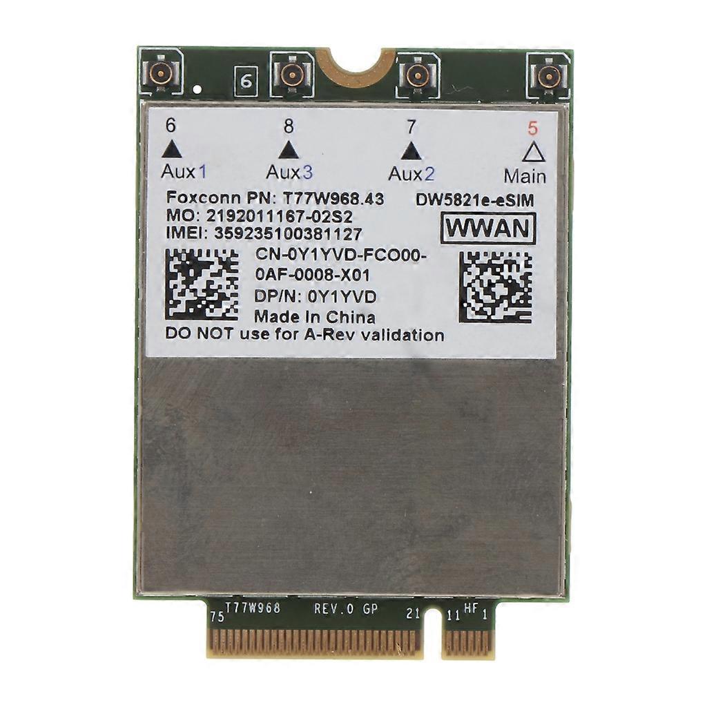 Módulo de tarjeta USB T77W968 DW5821e LTE Cat16 GNSS 4G WWAN para Dell Latitude 5420