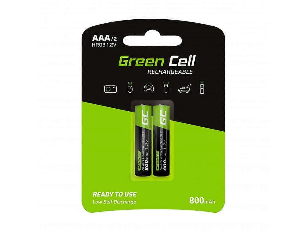 Green Cell Wiederaufladbare AAA-Batterien 800mAh, 1,2 V, 2er-Pack
