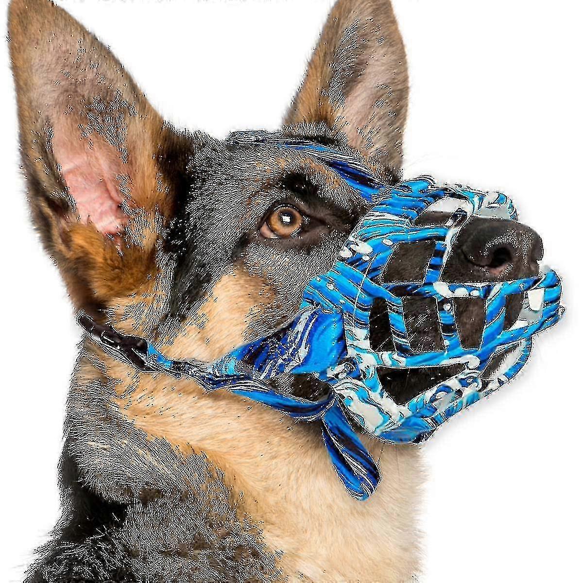 Museruola per cani, museruola per cestello in silicone per cani di piccola taglia e media, museruola morbida a gabbia per prevenire la masticazione mordere, consentire di bere ansimando - JA