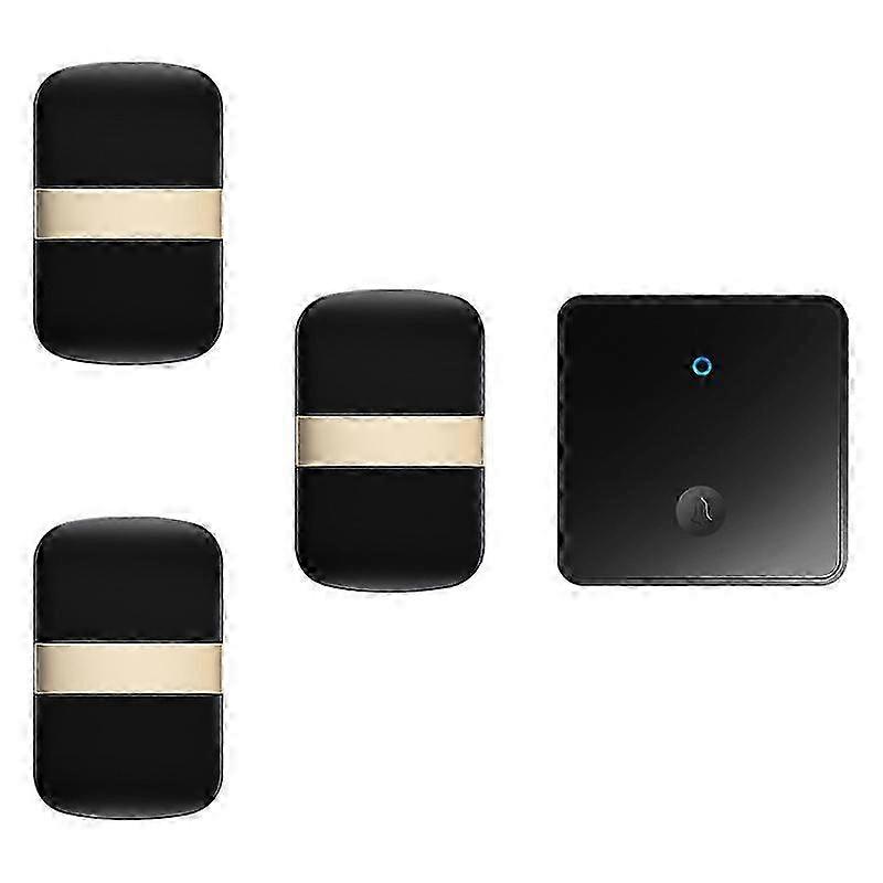 Self-Generating Wireless Doorbell for Home, Punch-Free, Large Plate