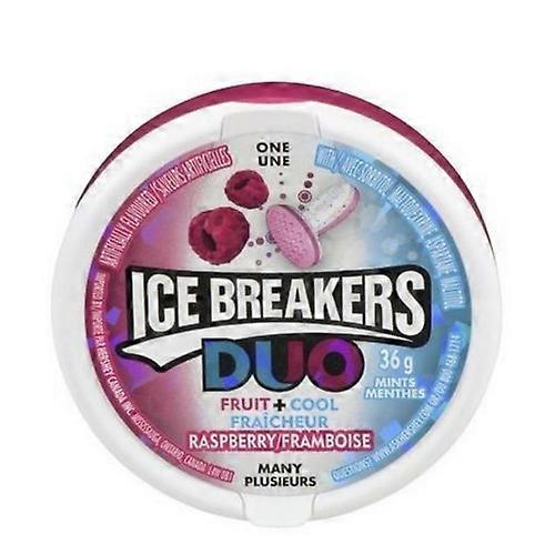 Ice Breakers Raspberry Flavoured Mints with Crystals Duo, 6 Count (Case Of 6)