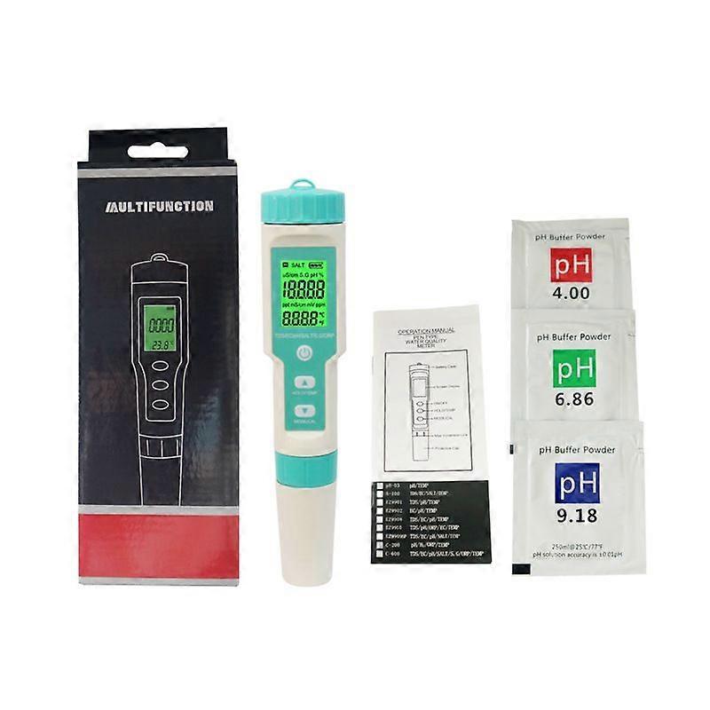 Seven-in-one pH meter/TDS/EC/salinity/SG/ORP/TEMP multifunctional pH water quality testing pen