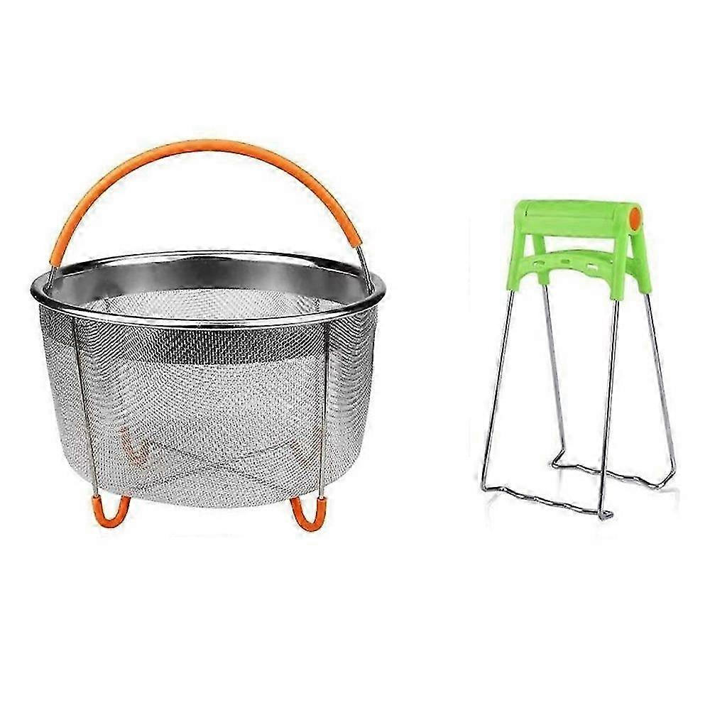 مجموعة سلة باخرة من الفولاذ المقاوم للصدأ ، ملحقات فورية لقدر ضغط Ninja Foodi ومتعدد