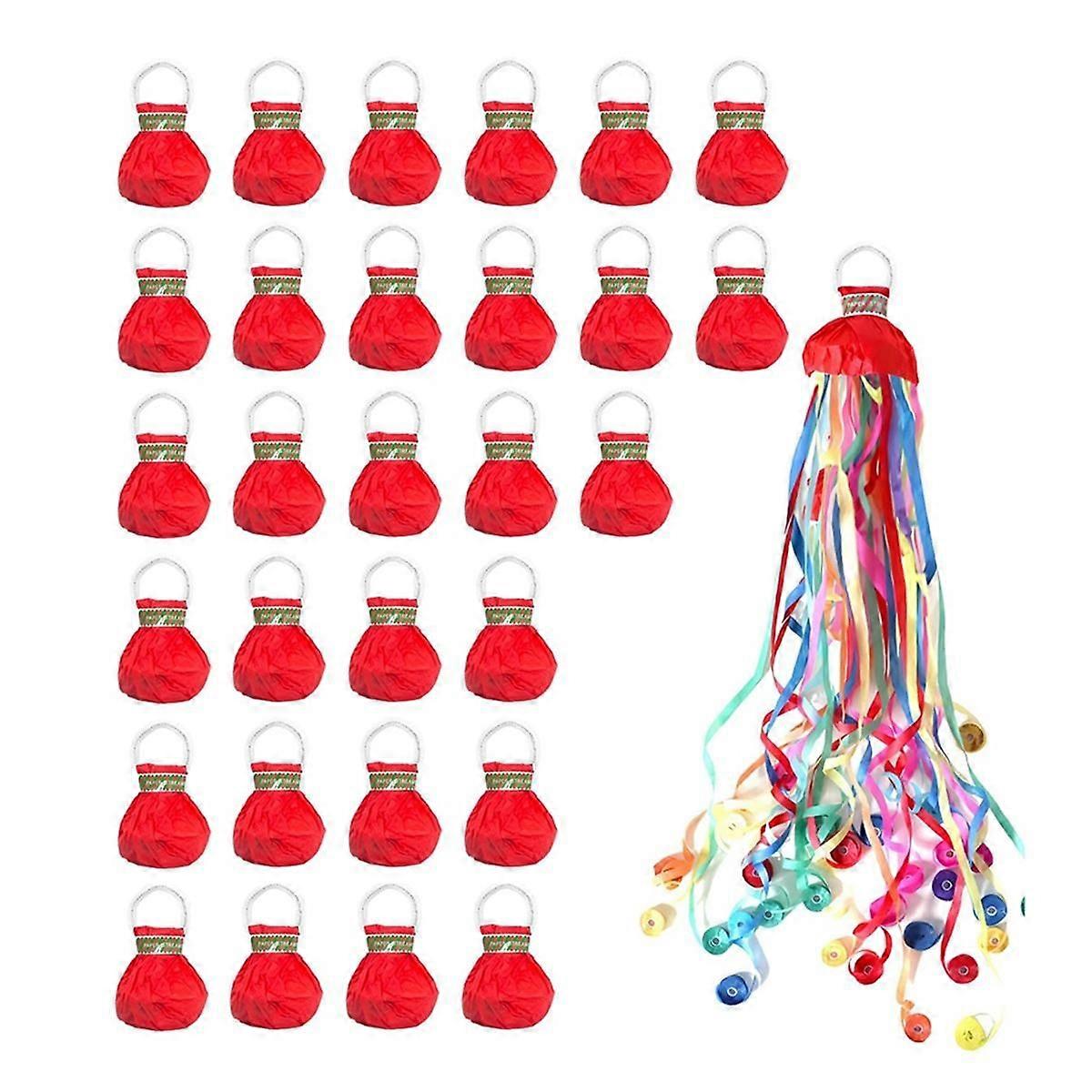 30Pack Streamers Popper Hand Throw Streamers No Mess Confetti Magic Paper Cracker for Celebration B