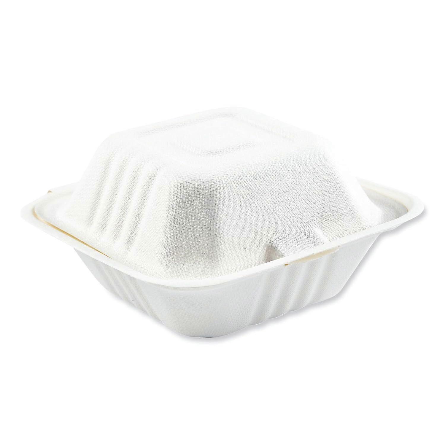 Disposable packing box lock box take-out lunch box pulp hamburger lunch box degradable and extendable cake box