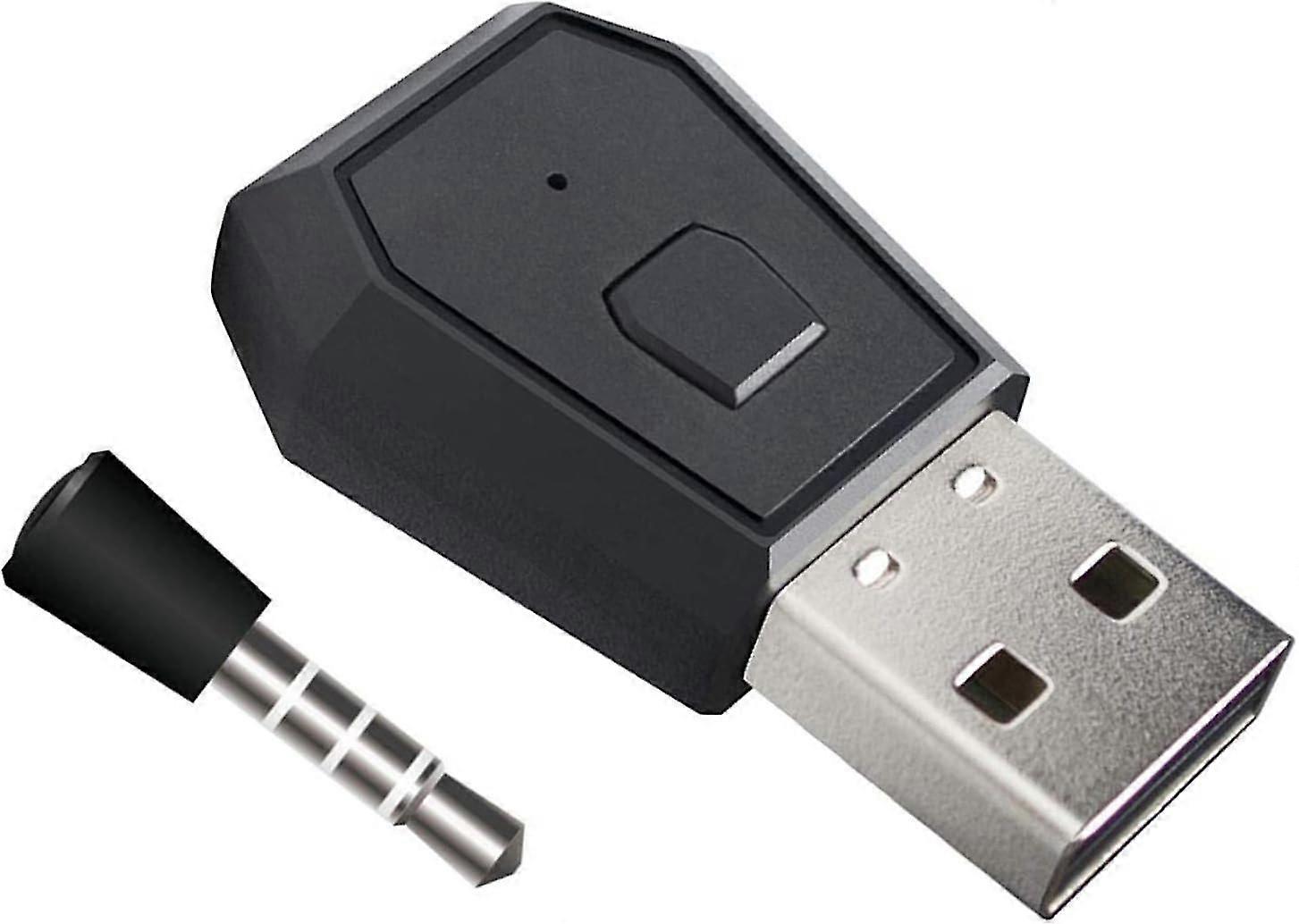 PS4 Bluetooth Adapter Wireless, PS4 PS5 Dongle Mini USB 4.0 Headset Adapter Transmitters Microphone Receiver