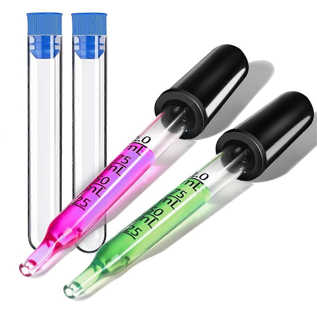 2er-Pack Augentropfpipetten, 1 ml, Glastropfer, Pipette für ätherische Öle, Augentropfer, gerade Spitze