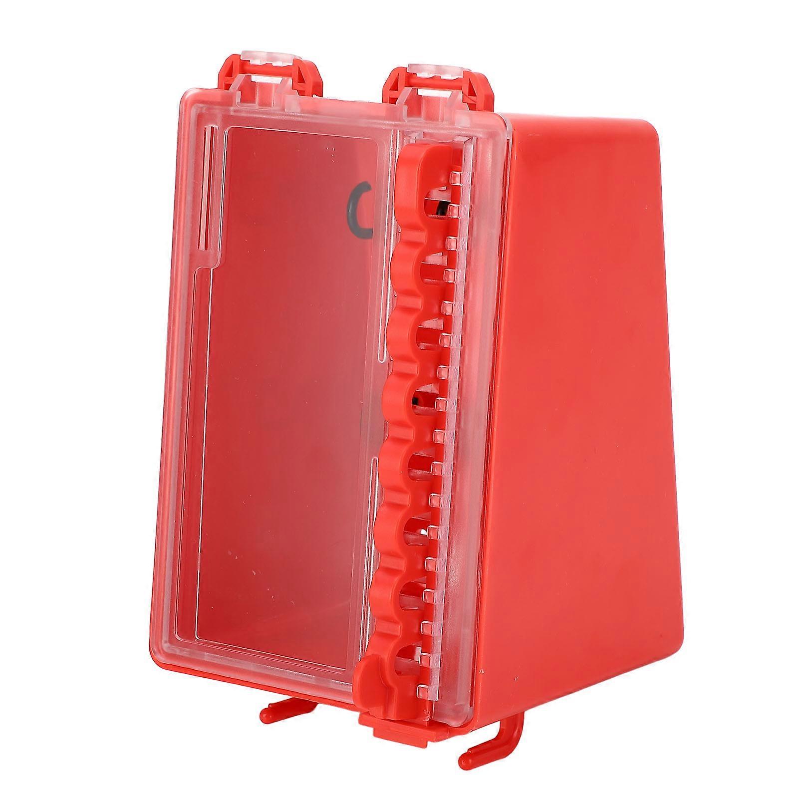 Lockout Tagout Box Portable Wall Mount Group Lock 8 Hole Key Station with Transparent Panel