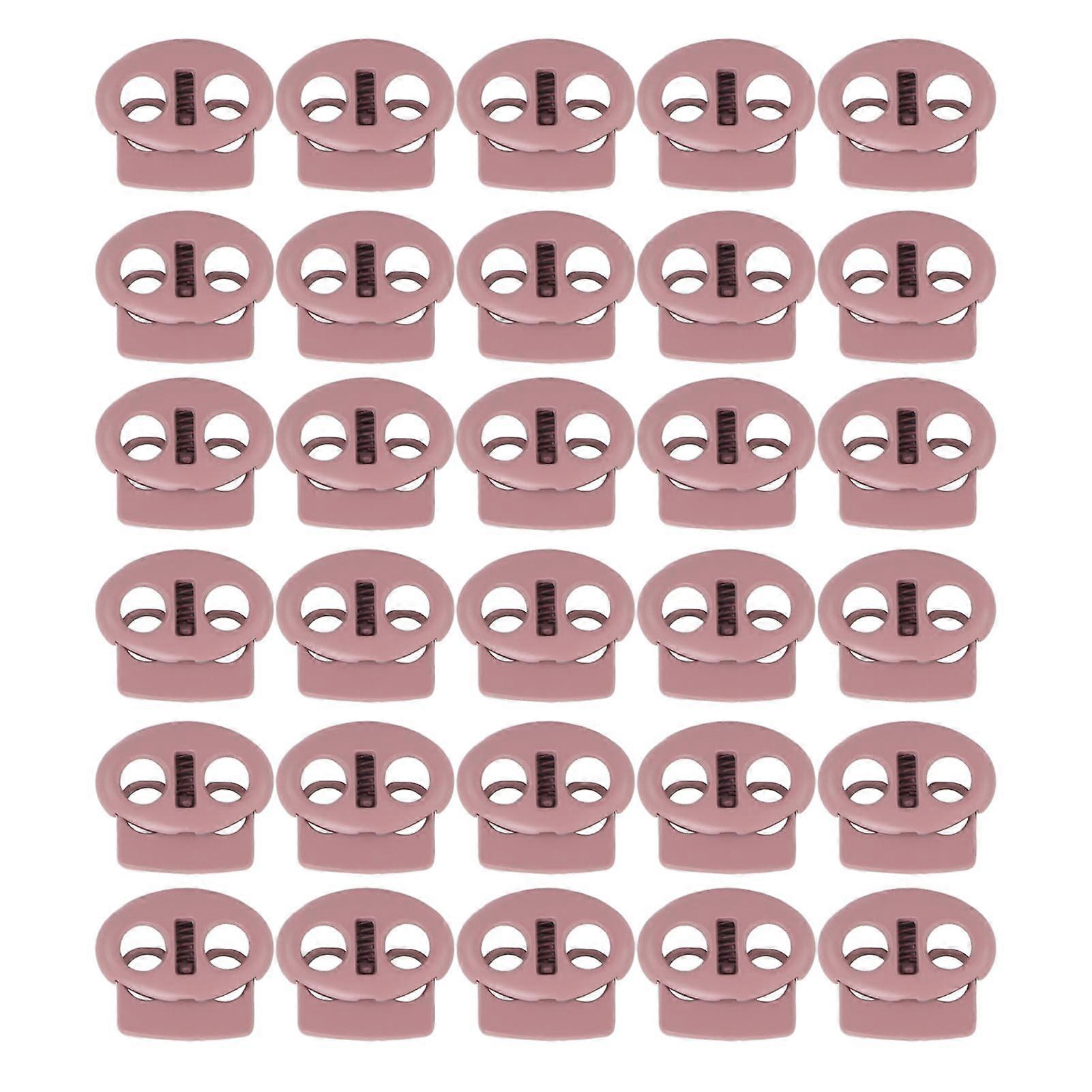 30Pcs Spring Cord Lock Zinc Alloy Durable Light Quartz Purple