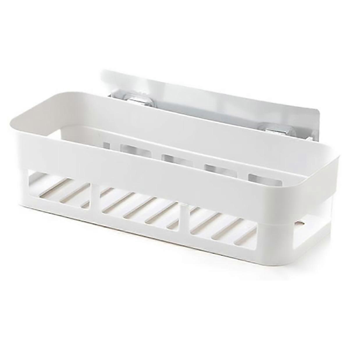 Wall Mounted Shower Basket Storage Shelf Organizer