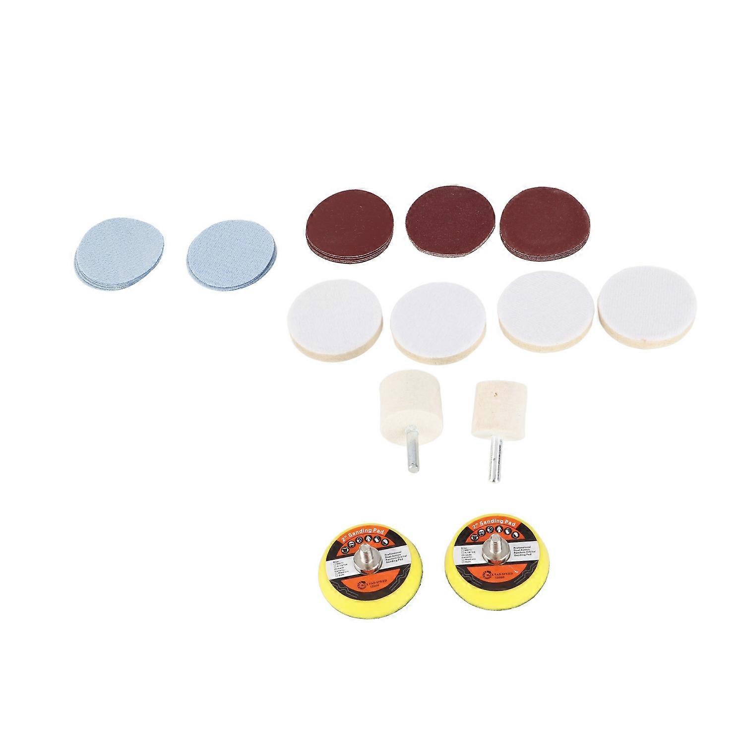 Glass Polishing Kit Scratch Removal Set Ceric Dioxide Abrasive Discs Polish Pad Felt