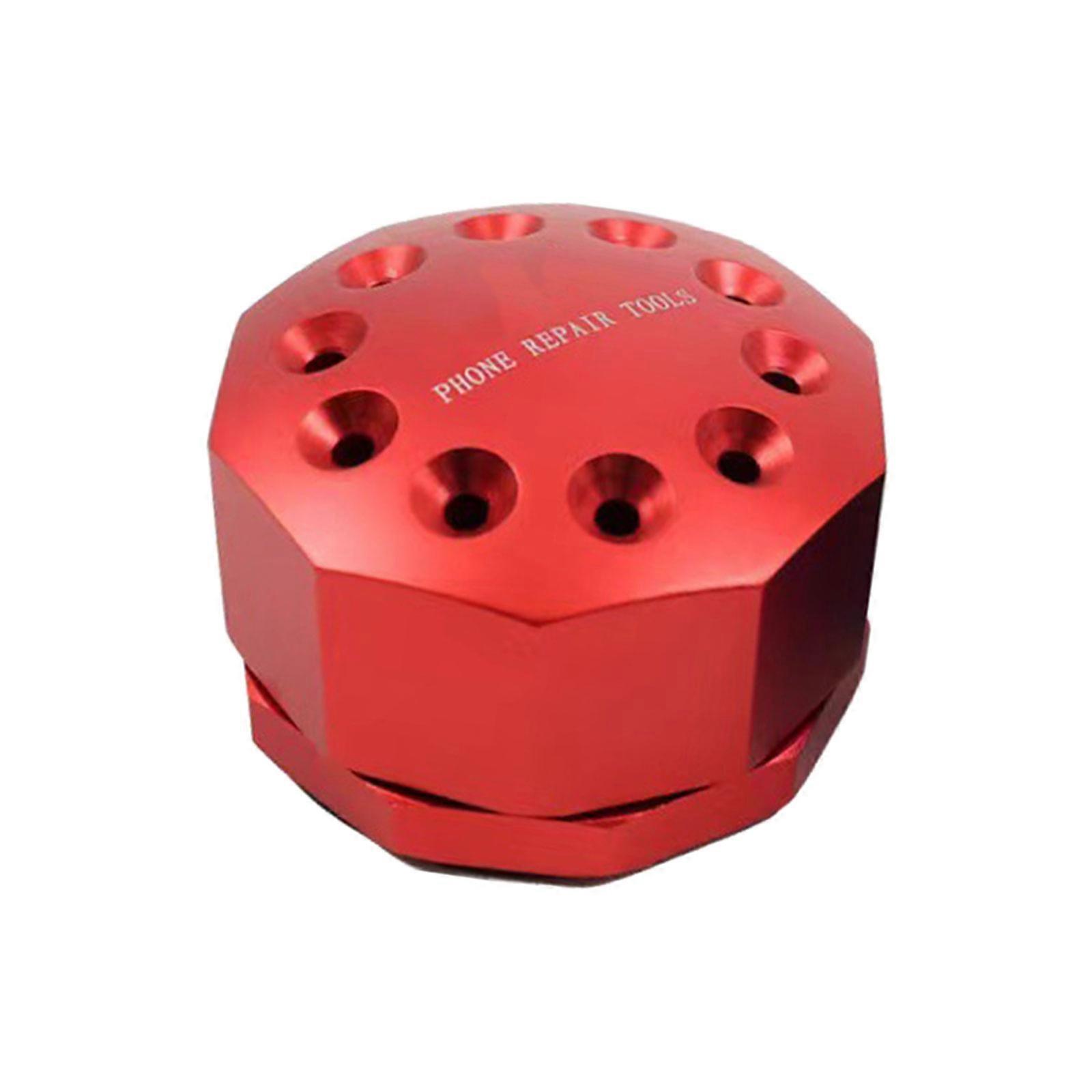 Versatile Screw and Nut Organizer Tool Box Practical Screwdriver Stand for Furniture Assembly and Automotive Maintenance  Red
