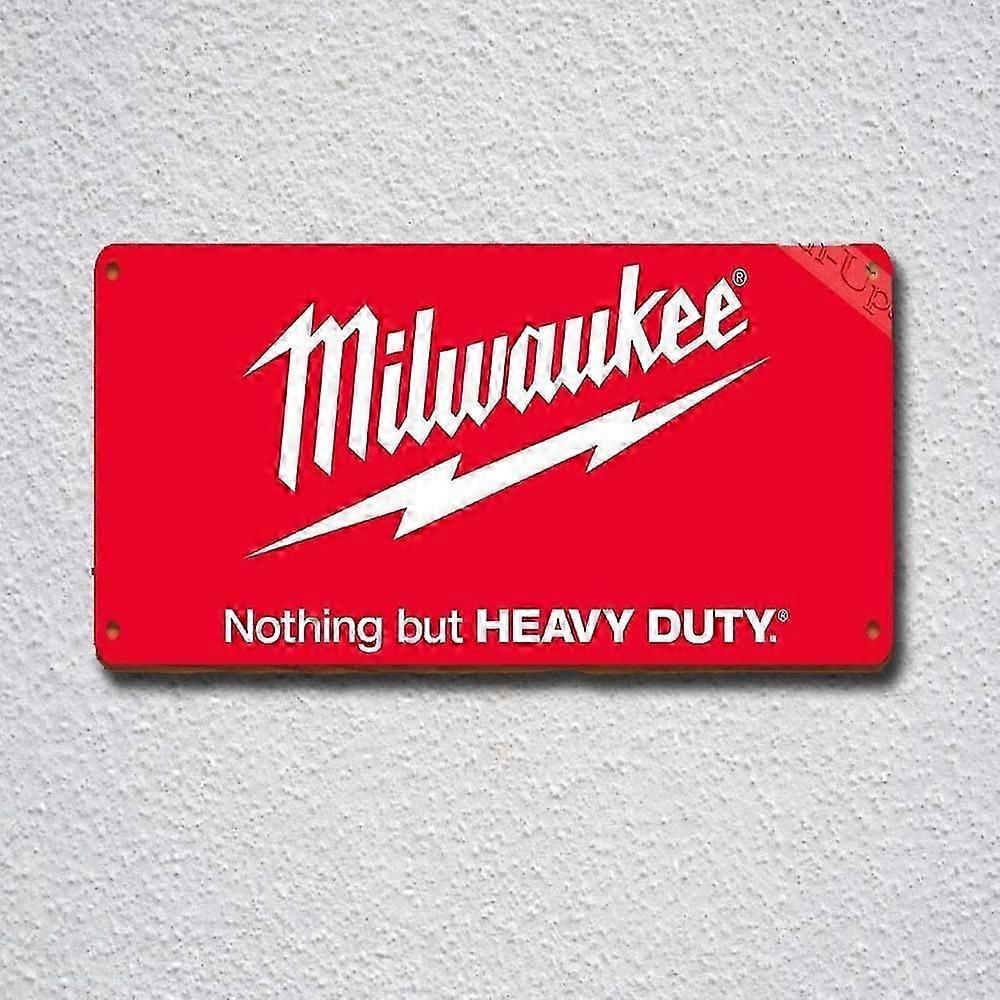밀워키 레드 툴즈 차고 광고 틴 사인 메탈 사인 틴 사인 7.8X11.8 인치