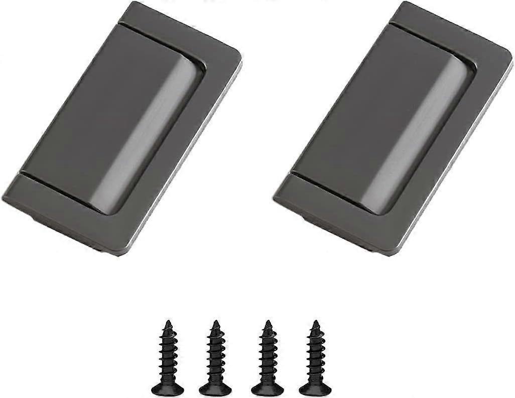 2x Zinc Alloy Handles Invisible Handles Kitchen Knobs Kitchen Cabinet Hardware Drawer Handle Pull with Screws