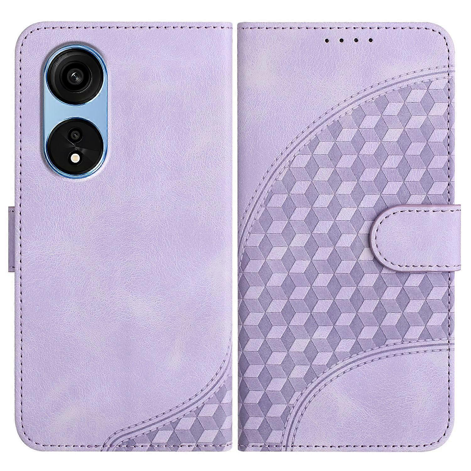 Elephant Head Embossed Phone Leather Case with Lanyard