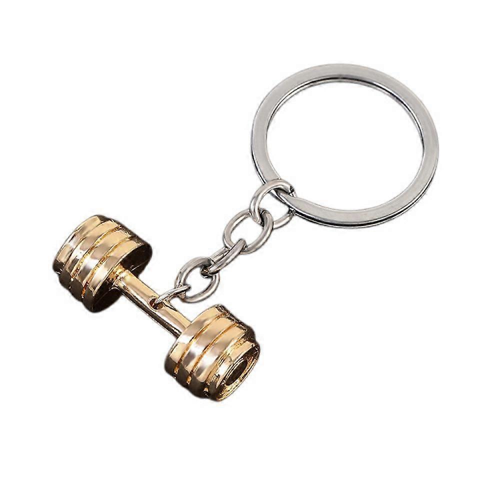 1 قطع سبائك التيتانيوم البسيطة الدمبل KeyChain ، اللياقة البدنية الصالة الرياضية Keyring ، هدايا قلادة سحر الجدة لأبي الزوج أو صديقها