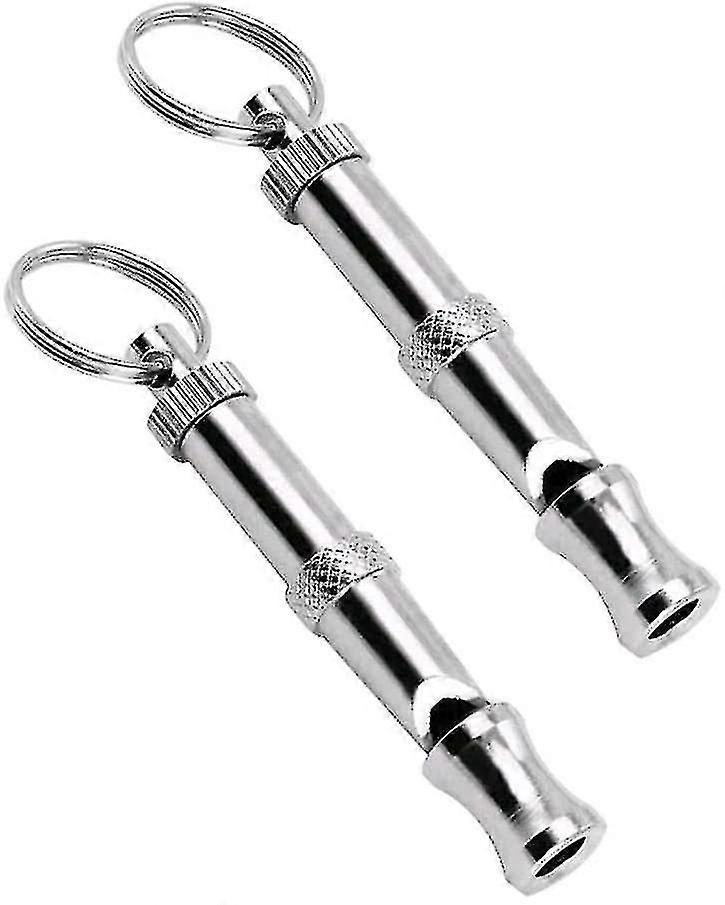 Professionelle Ultraschall-Hochfrequenz-Hundepfeife (2er-Pack) Silber