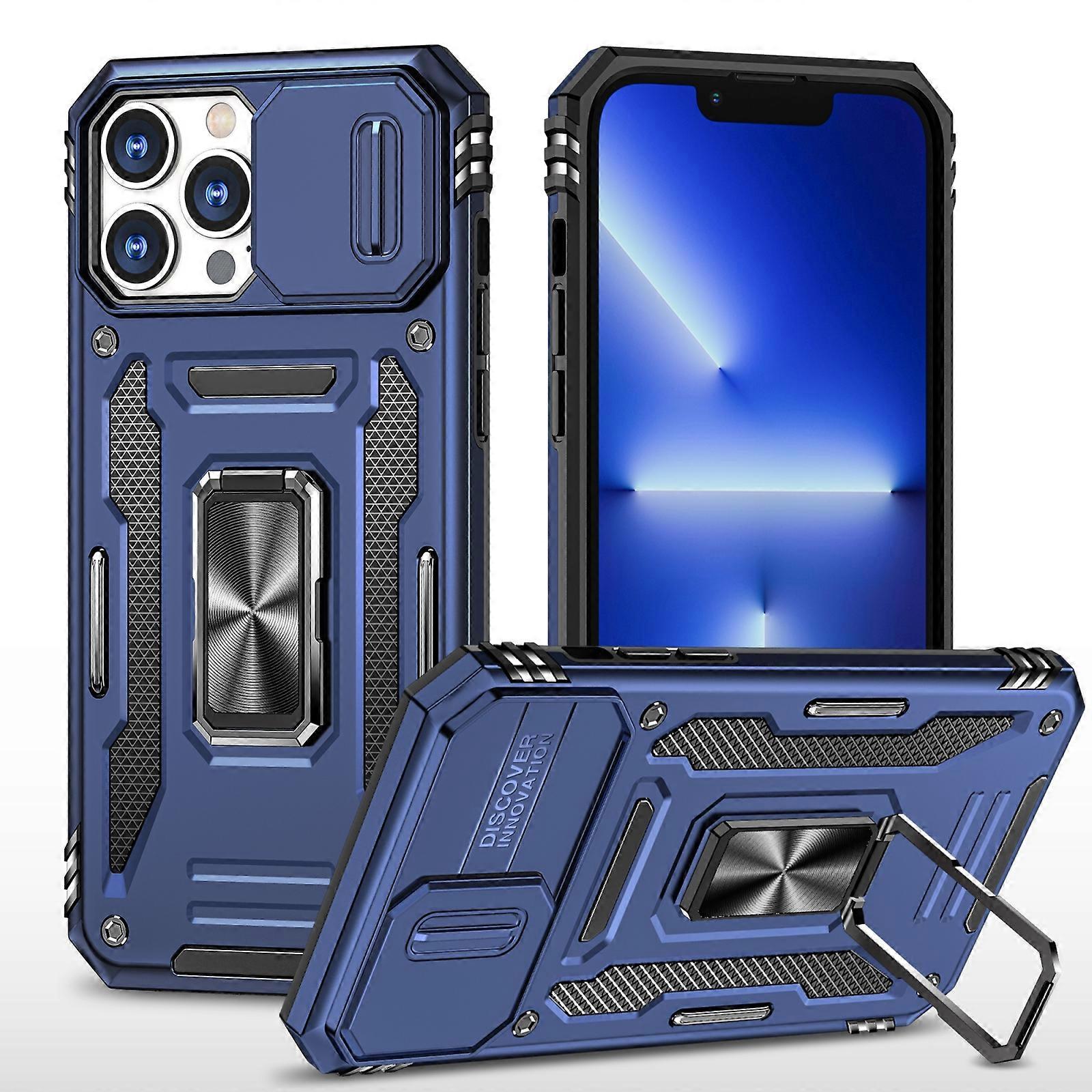 For iPhone 13 Pro Armor PC + TPU Camera Shield Phone Case