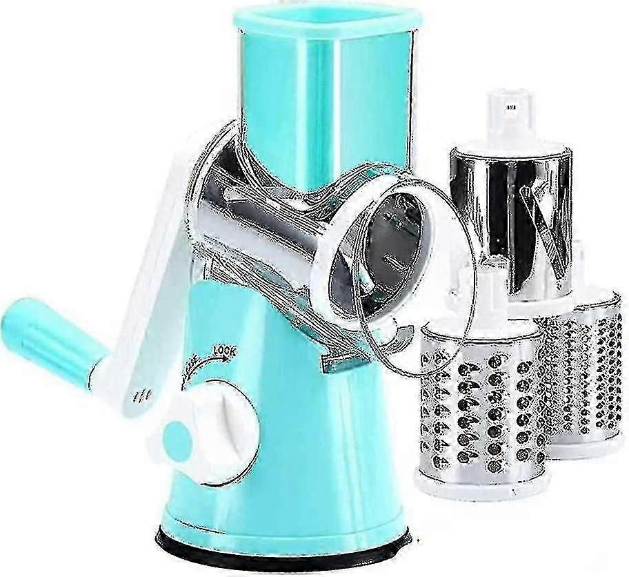 Rotary Cheese Grinder Manual Cheese Rotary Grinder Round Mandoline Slicer Grinder Built-in
