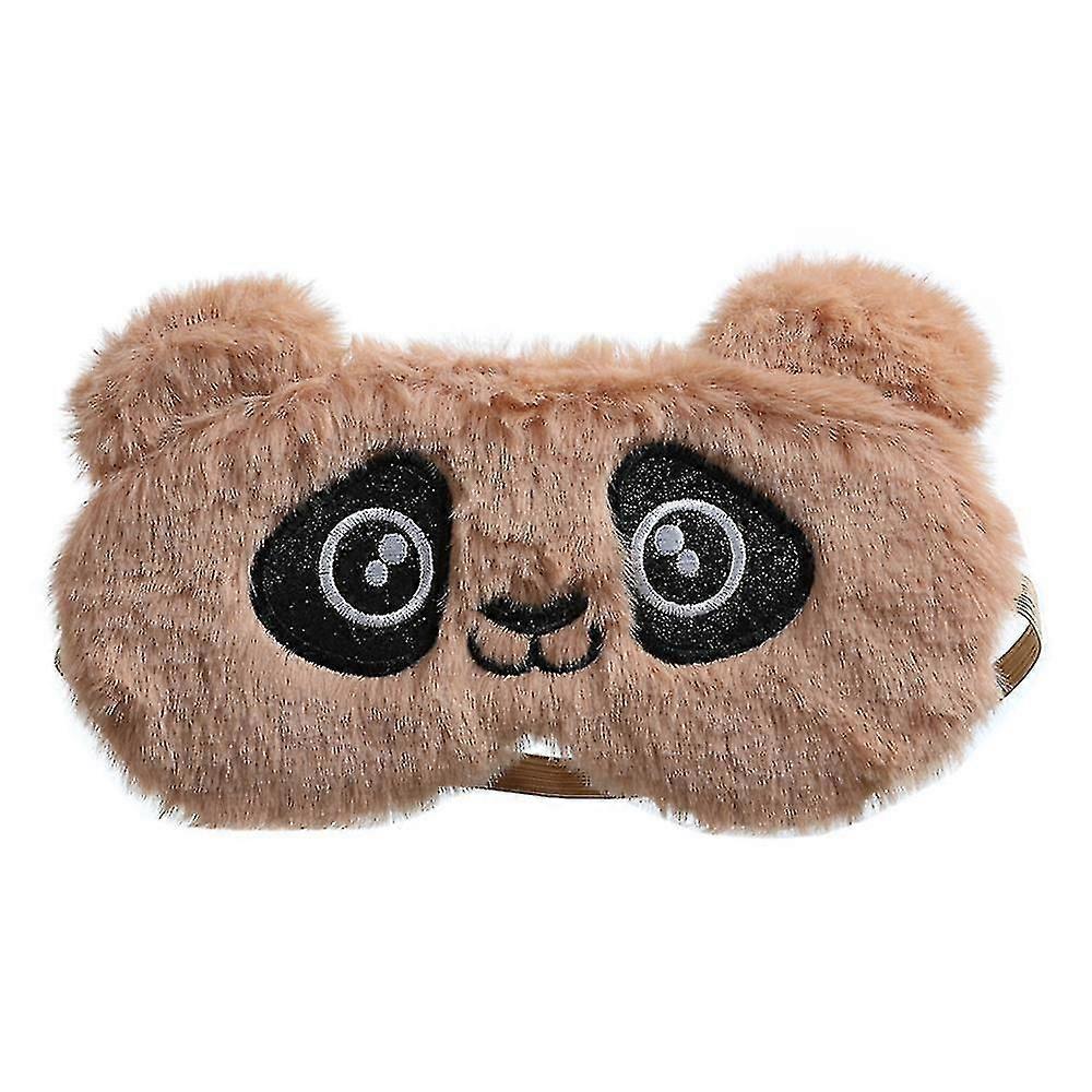 Cartoon Cute Sleeping Mask Eye Covers Soft Fluffy Plush Eyeshade