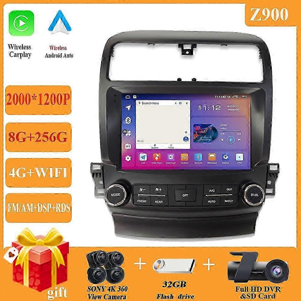 Android 13 For Honda accord acura TSX 2004 - 2008 Car Radio Multimedia Video Player Navigation GPS Auto DVD GPS navigation No