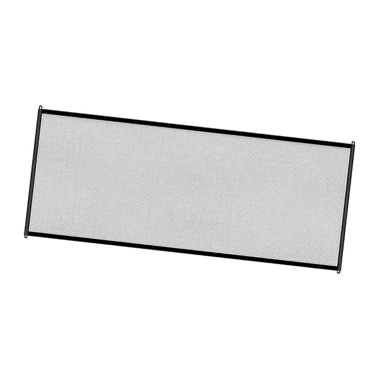 Retractable Gate for Dogs Portable 4 Hooks Mesh Gate for Kids and Pets Black S