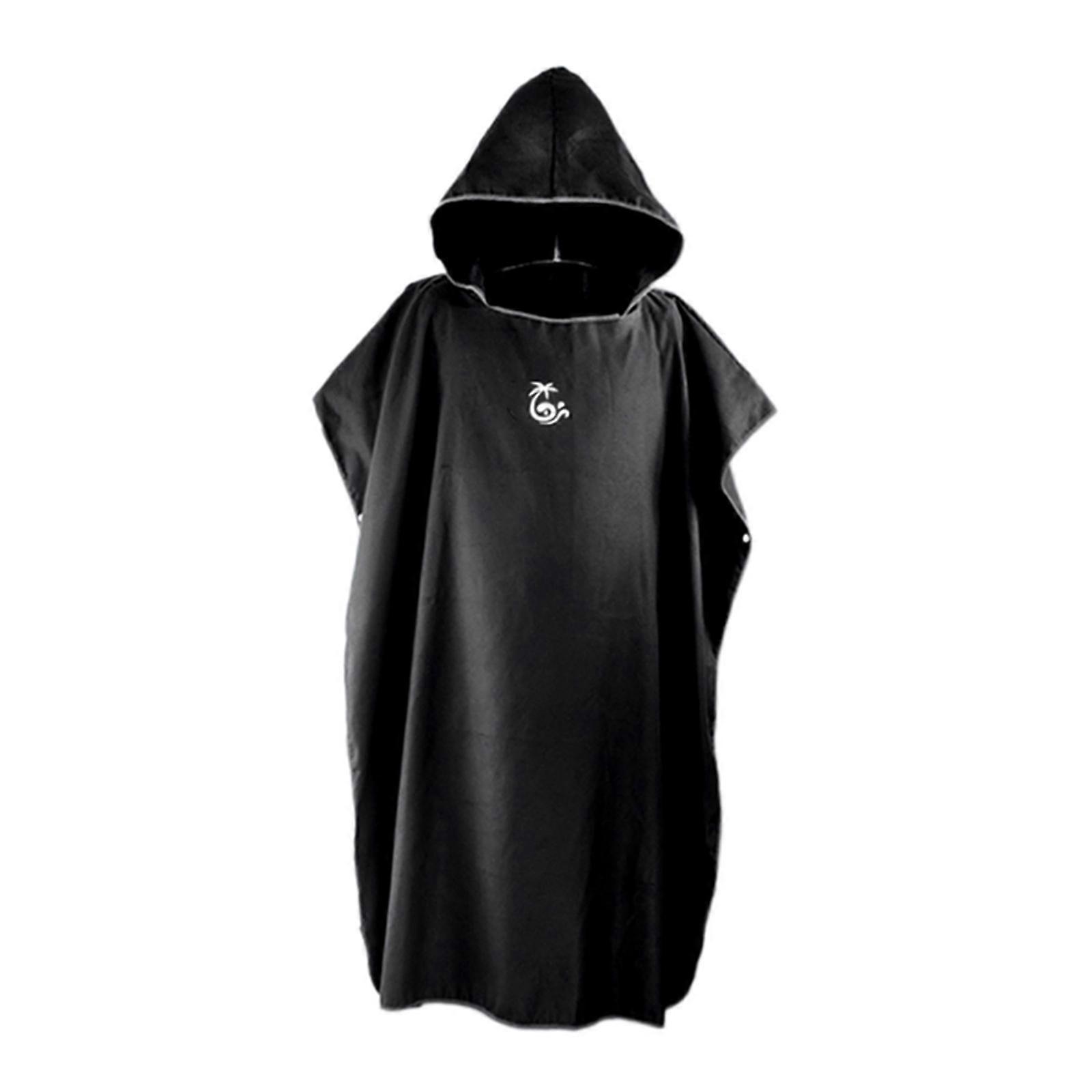 Polyester Surf Poncho Cing Robe Lightweight Front Pocket Microfiber Soft Cloak